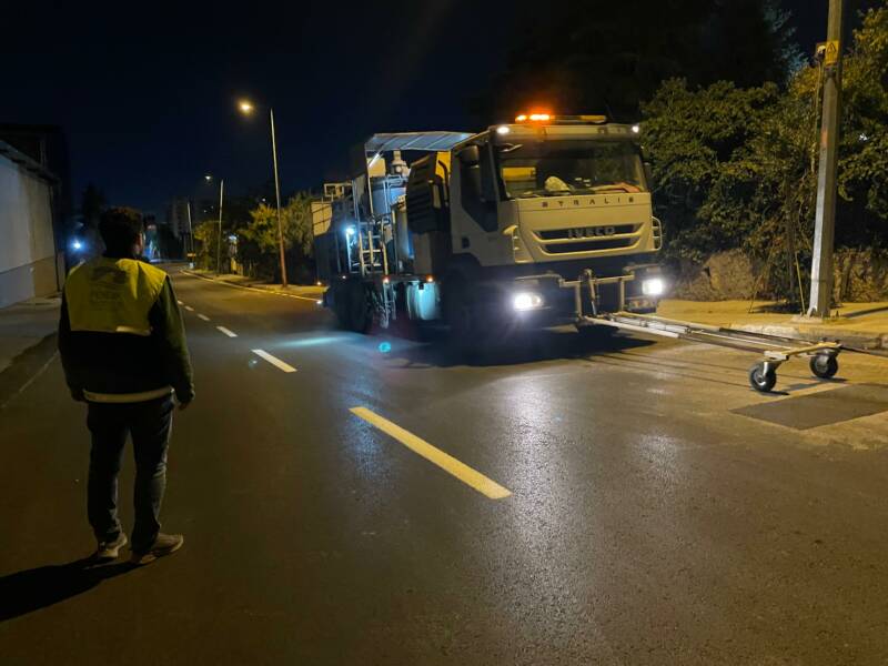 Son 1 Yılda 300 km’lik Yol Çizgi Çalışması Yapıldı