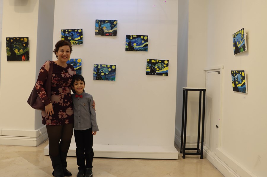 Maltepeli küçük ressamların sergisi açıldı